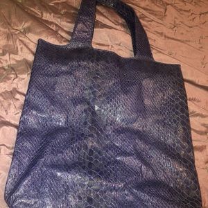SOLD-Blue Snake Skin Bag